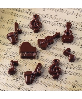 SILIKOMART EASY CHOC CHOCO MELODY  STAMPO IN SILIONE