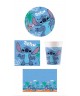 COORDINATO STITCH  PIATTI,BICCHIERI, TOVAGLIOLI E TOVAGLIA
