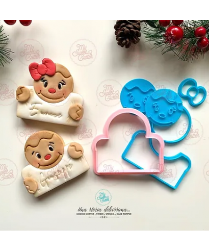 My Sweet Cutter Natale Christmas Omino Biscottino Tag Cookie Cutter Formine 8cm