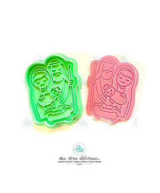 My Sweet Cutter  Natività Famiglia Presepe Buon Natale Formine Biscotti Cookie Cutter 7/8cm