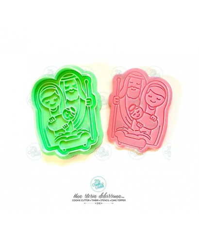 My Sweet Cutter  Natività Famiglia Presepe Buon Natale Formine Biscotti Cookie Cutter 7/8cm