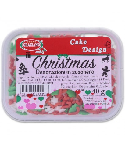DECORAZIONI IN ZUCCHERO CHRISTMAS 40G