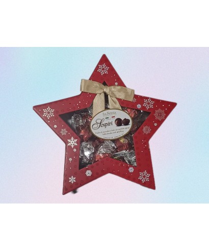 STELLA DI NATALE SUISSA 200 GR di PRALINE DI CIOCCOLATO AL LATTE