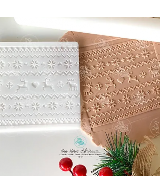 My Sweet Cutter Buon Natale Christmas Cookie Cutter Embossing Out Texture Stampi A Rilievo