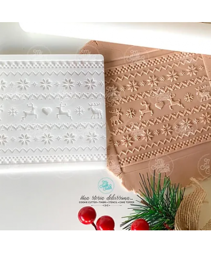 My Sweet Cutter Buon Natale Christmas Cookie Cutter Embossing Out Texture Stampi A Rilievo