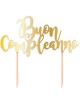 cake topper buon compleanno