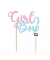 CAKE TOPPER BABY GIRL OR BOY  78 x 21 cm
