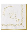 20 Tovaglioli 33 x 33 cm Prima Comunione Gold Metal