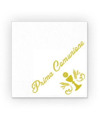 20 Tovaglioli Bianchi 25 x 25 cm Comunione