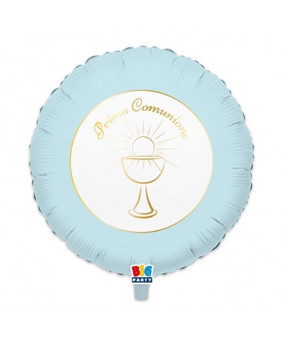 Palloncino Mylar 18 pollici (45 cm) Comunione Chic Celeste (sgonfio)