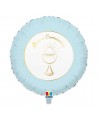 Palloncino Mylar 18 pollici (45 cm) Comunione Chic Celeste (sgonfio)