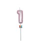 Candelina Balloon Rosa Perla 13 cm Numero