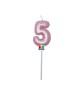 Candelina Balloon Rosa Perla 13 cm Numero