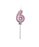 Candelina Balloon Rosa Perla 13 cm Numero