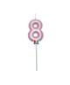 Candelina Balloon Rosa Perla 13 cm Numero