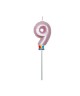 Candelina Balloon Rosa Perla 13 cm Numero