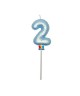 Candelina Balloon Rosa Perla 13 cm Numero
