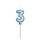 Candelina Balloon Rosa Perla 13 cm Numero