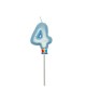 Candelina Balloon Rosa Perla 13 cm Numero
