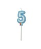 Candelina Balloon Rosa Perla 13 cm Numero