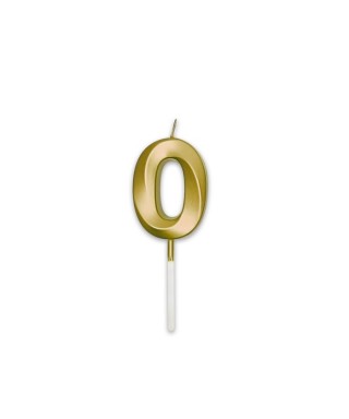 Candelina Prestige Oro Metal 9 cm