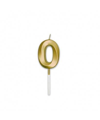Candelina Prestige Oro Metal 9 cm