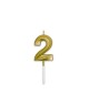 Candelina Prestige Oro Metal 9 cm