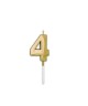 Candelina Prestige Oro Metal 9 cm