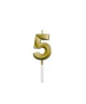 Candelina Prestige Oro Metal 9 cm