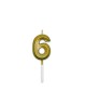 Candelina Prestige Oro Metal 9 cm