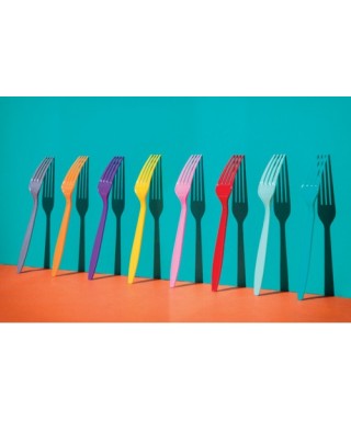 Forchetta plastica lavabili in lavastoviglie h. 18 cm 24 pz