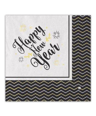 20 Tovaglioli 33 x 33 cm Happy New Year