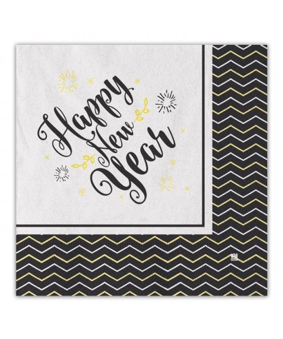 20 Tovaglioli 33 x 33 cm Happy New Year