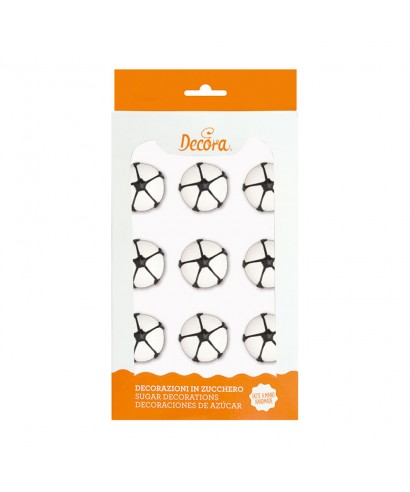 DECORAZIONI ZUCCHERO PALLONI DA CALCIO 9 PZ